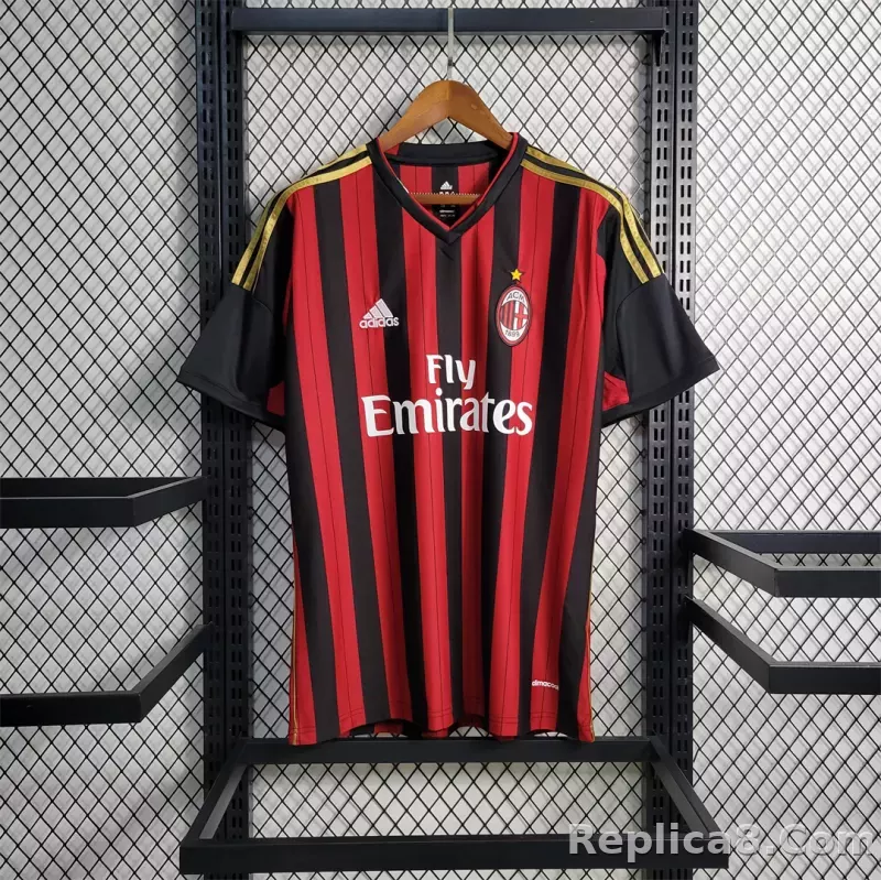 2013-14 AC Milan  Retro Jersey Home