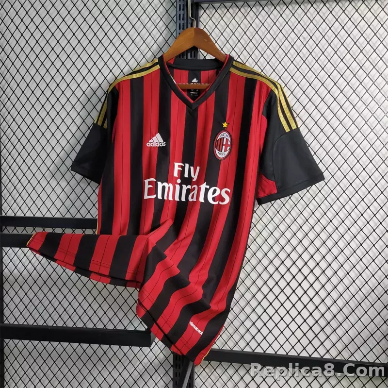 2013-14 AC Milan  Retro Jersey Home - detail