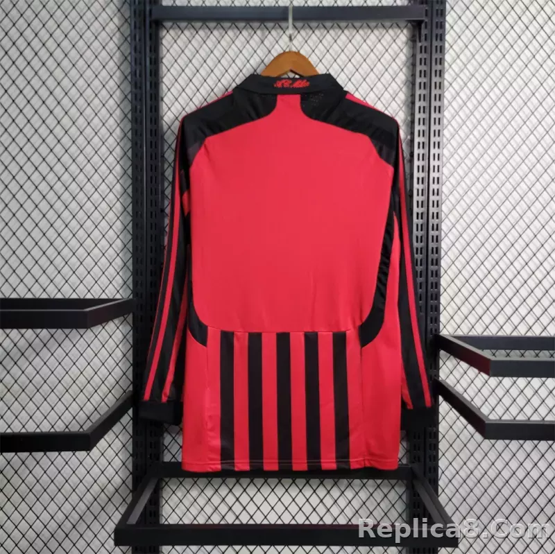 2007-08 AC Milan  Retro Jersey Home Long Sleeve - detail
