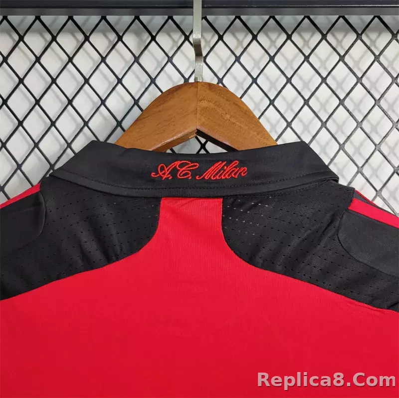 2007-08 AC Milan  Retro Jersey Home Long Sleeve - detail