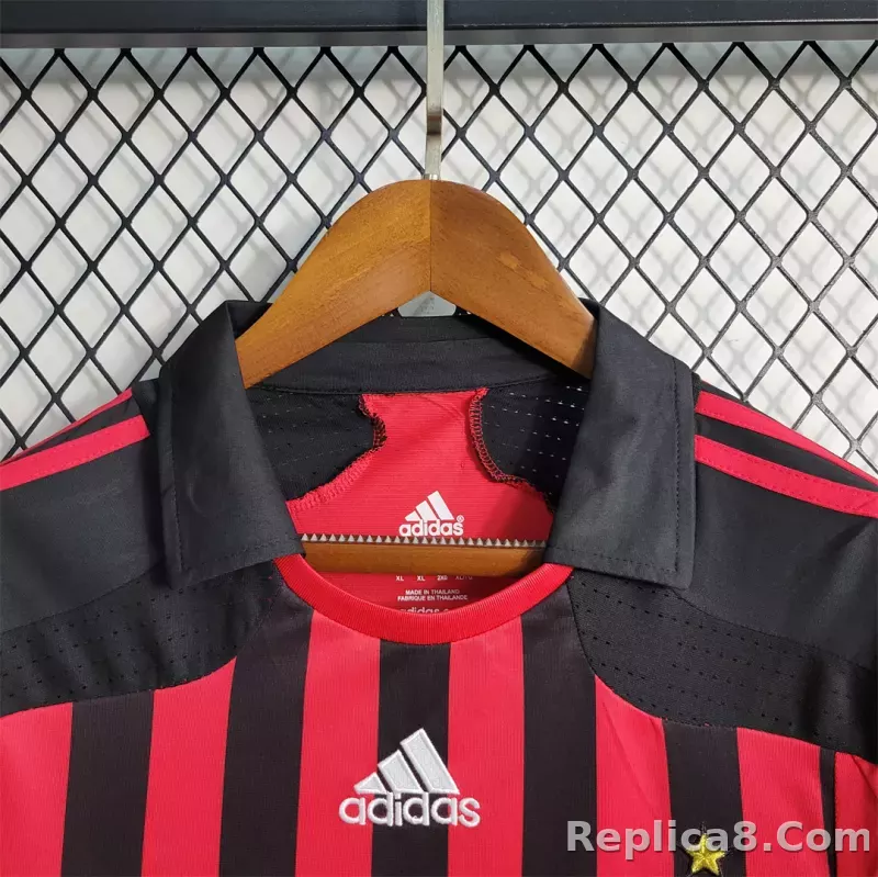 2007-08 AC Milan  Retro Jersey Home Long Sleeve - detail