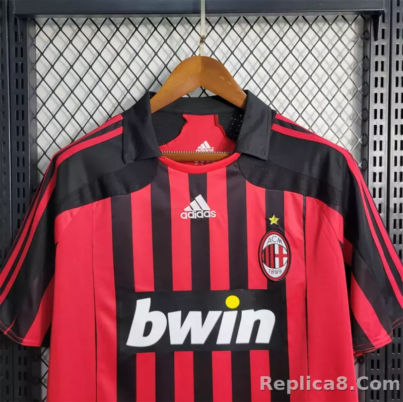 2007-08 AC Milan  Retro Jersey Home - detail