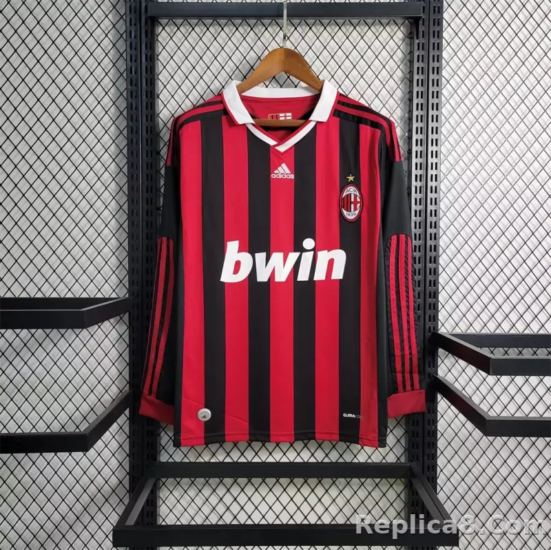 2009-10 AC Milan  Home Retro Jersey Long Sleeve