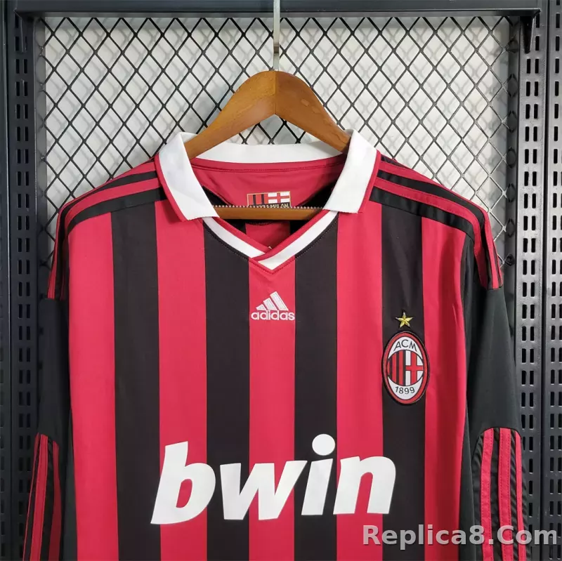 2009-10 AC Milan  Home Retro Jersey Long Sleeve - detail