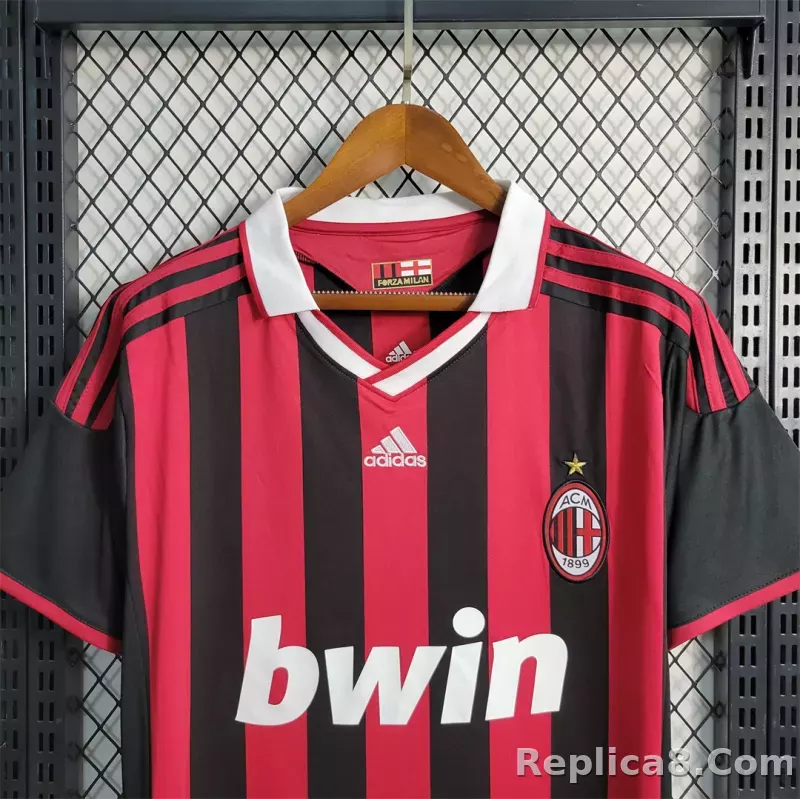 2009-10 AC Milan  Retro Jersey Home - detail
