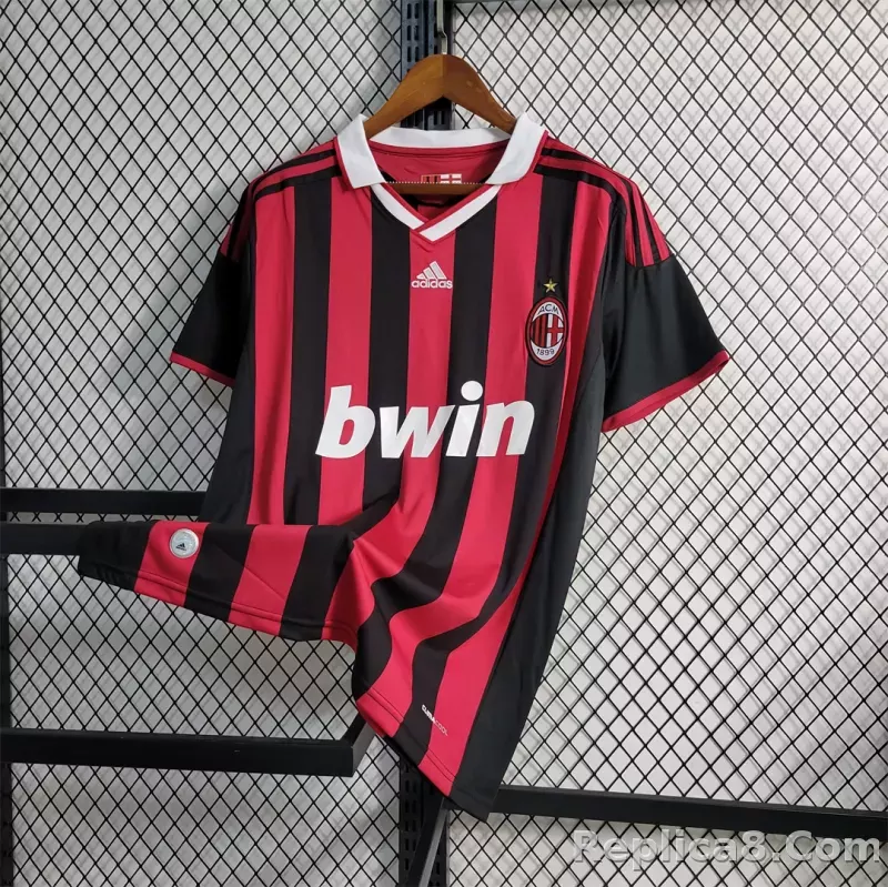 2009-10 AC Milan  Retro Jersey Home - detail
