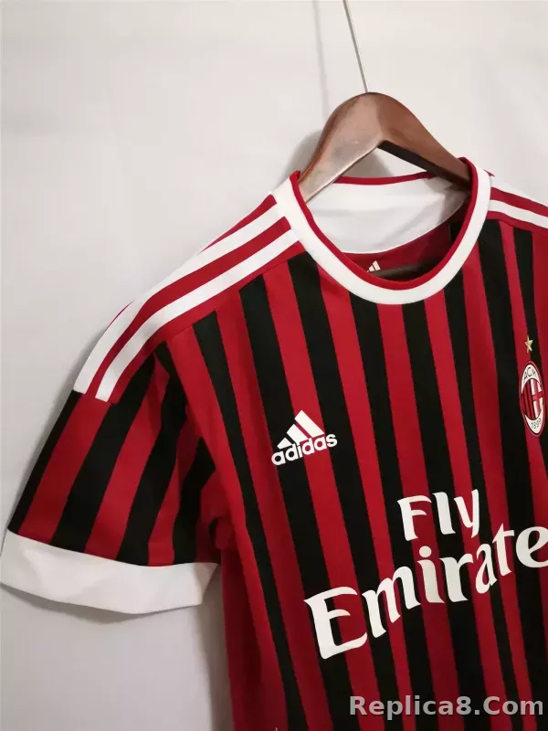2011-12 AC Milan  Retro Jersey Home - detail