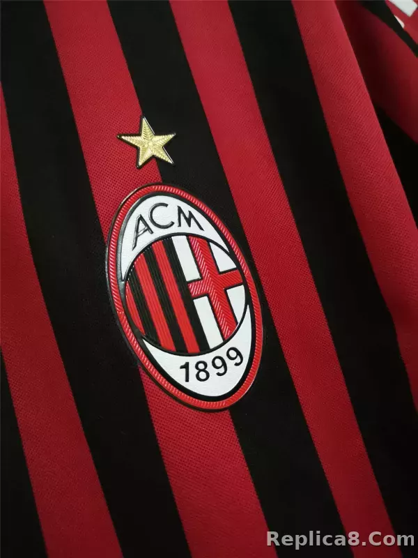 2011-12 AC Milan  Retro Jersey Home - detail
