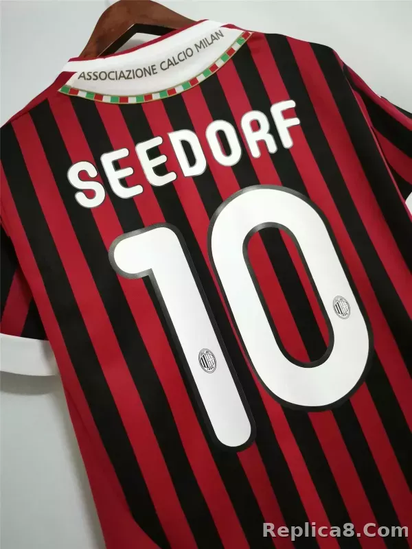 2011-12 AC Milan  Retro Jersey Home - detail