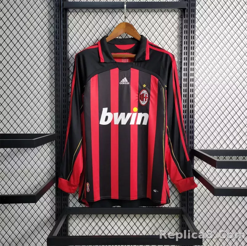 06-07 AC Milan  Retro Jersey Home Long Sleeve