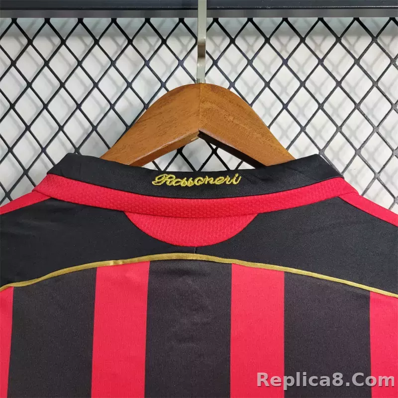 06-07 AC Milan  Retro Jersey Home Long Sleeve - detail