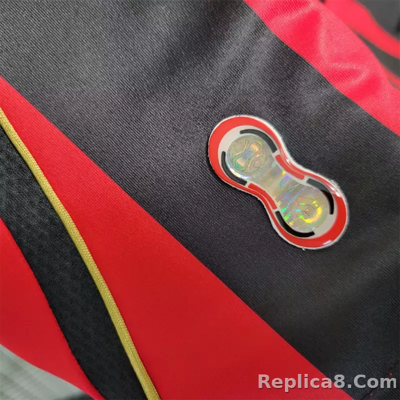 06-07 AC Milan  Retro Jersey Home Long Sleeve - detail