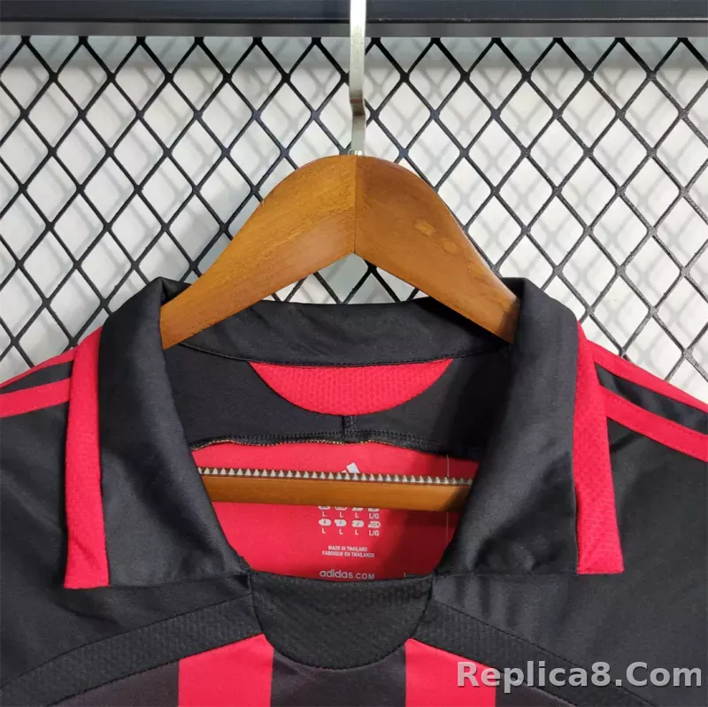 06-07 AC Milan  Retro Jersey Home Long Sleeve - detail
