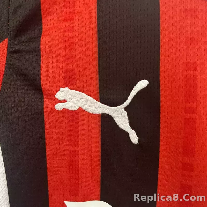 24-25 AC Milan Home Soccer Kids Kit Jersey+Shorts - detail