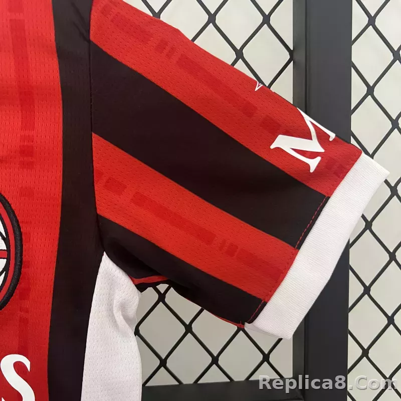 24-25 AC Milan Home Soccer Kids Kit Jersey+Shorts - detail