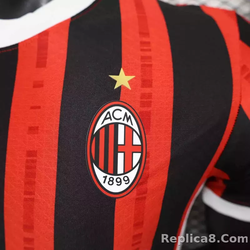 24-25 AC Milan Home Soccer Jersey Player Version - detail