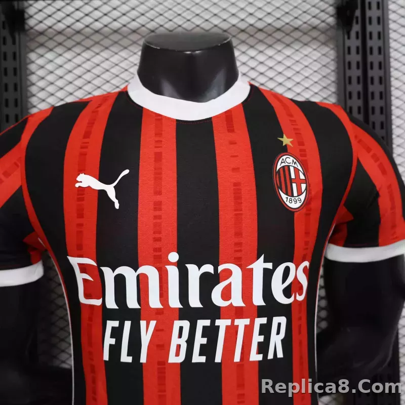 24-25 AC Milan Home Soccer Jersey Player Version - detail