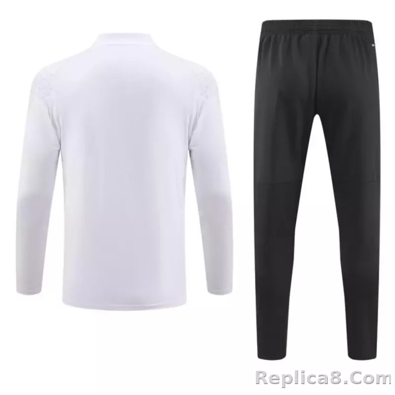 Kids AC Milan Zipper Sweatshirt Kit(Top+Pants) White 2023/24 - detail