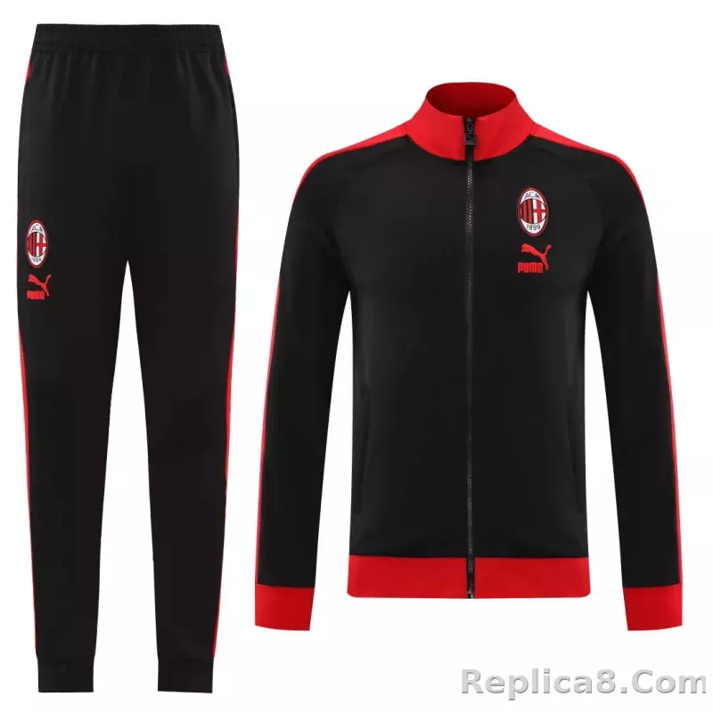 AC Milan Training Jacket Kit (Top+Pants) Black 2023