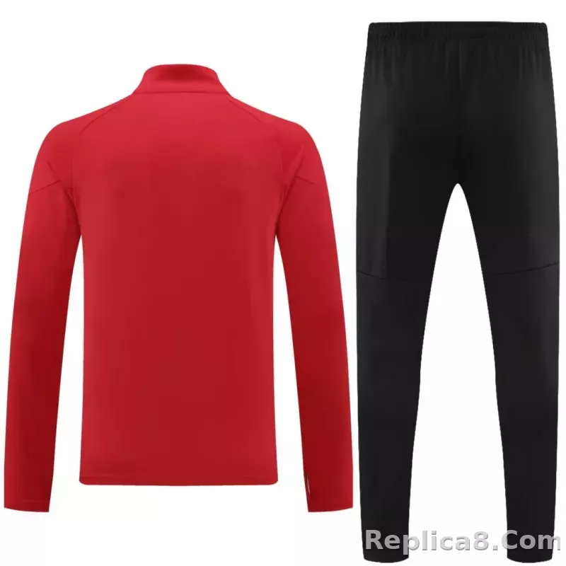 AC Milan Zipper Sweatshirt Kit(Top+Pants) Red 2023/24 - detail