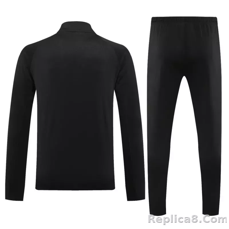 AC Milan Zipper Sweatshirt Kit(Top+Pants) Red&Black 2023/24 - detail