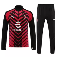 AC Milan Zipper Sweatshirt Kit(Top+Pants) Red&Black 2023/24 - view 1