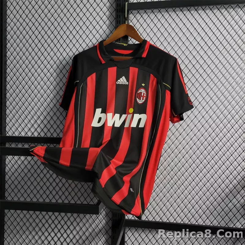 06-07 AC Milan  Retro Jersey Home - detail