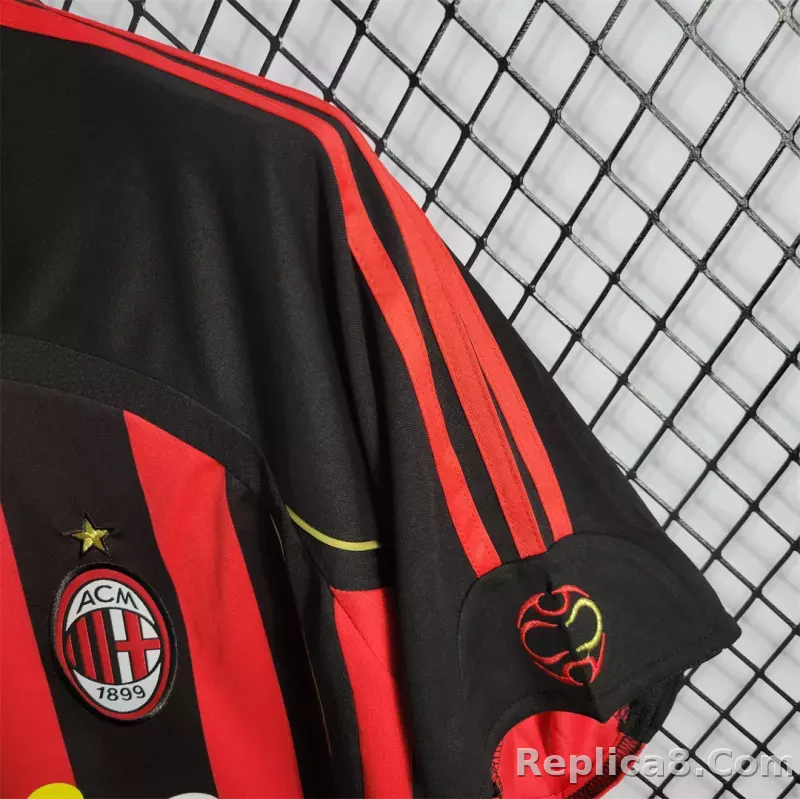 06-07 AC Milan  Retro Jersey Home - detail