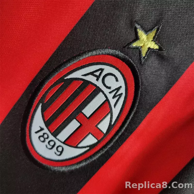 06-07 AC Milan  Retro Jersey Home - detail