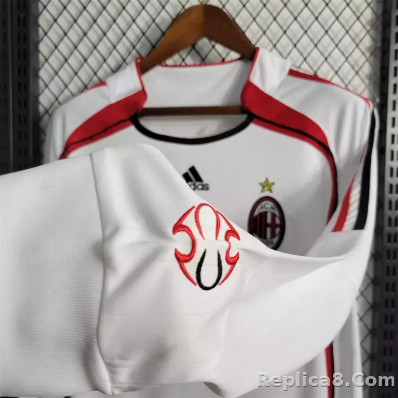06-07 AC Milan UCL Final Retro Jersey Away Long Sleeve - detail