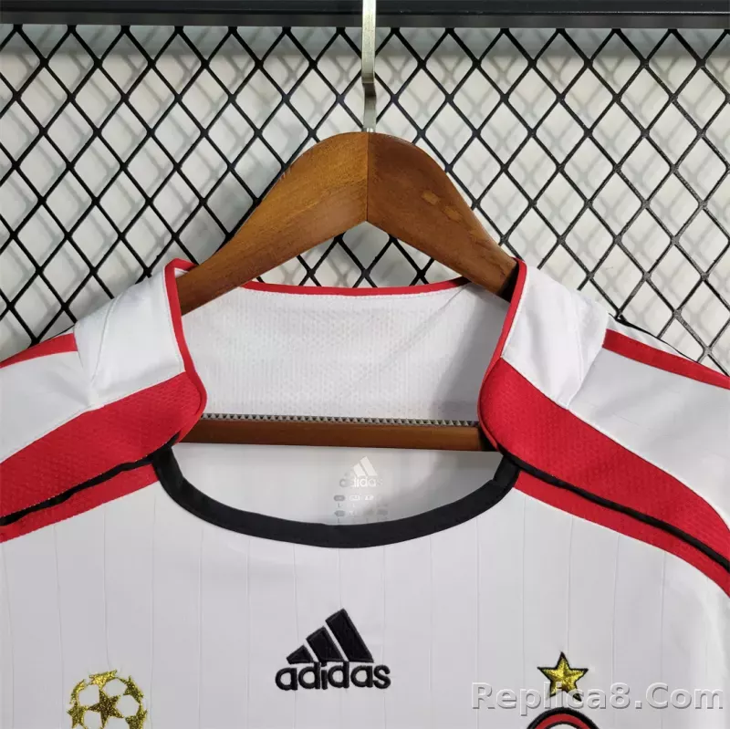 06-07 AC Milan UCL Final Retro Jersey Away Long Sleeve - detail
