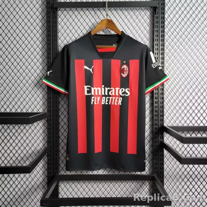 22-23 AC Milan Home Fan Version Jersey