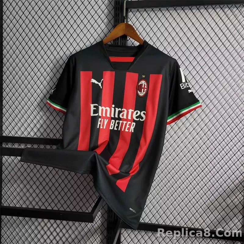 22-23 AC Milan Home Fan Version Jersey - detail