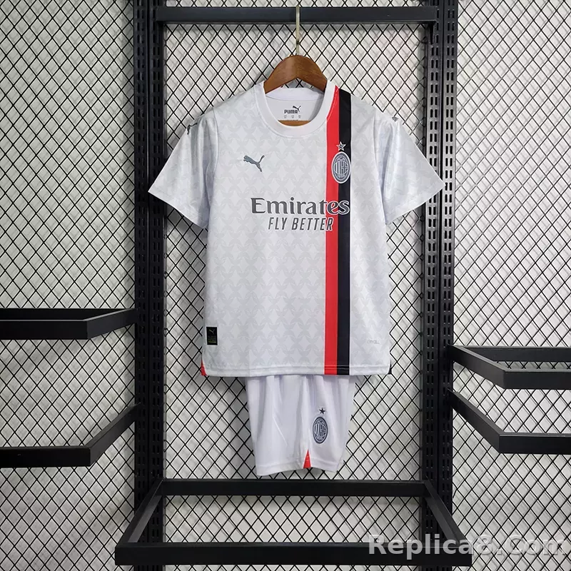 23-24 AC Milan Away Jersey Kids Kit(Jersey+Shorts)