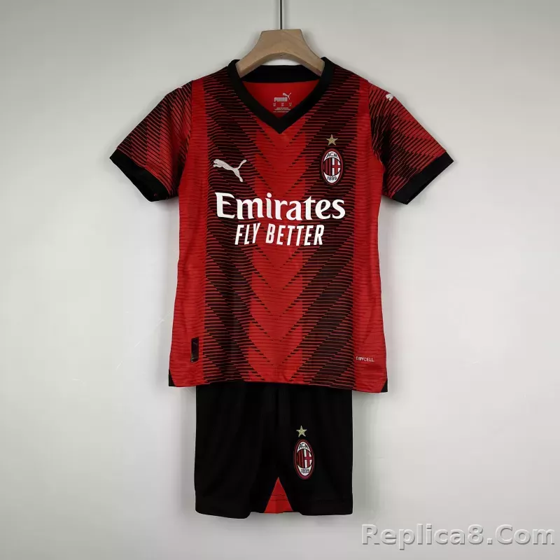 The Heritage Behind AC Milan 23-24 AC Milan Home Jersey Kids Kit(Jersey+Shorts): A Timeless Story