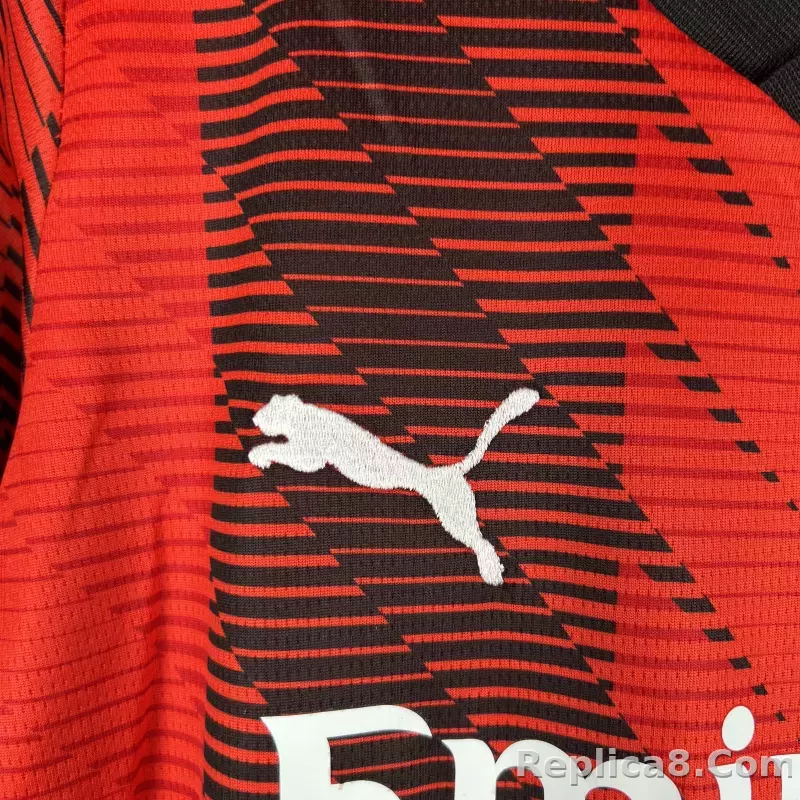 23-24 AC Milan Home Jersey Kids Kit(Jersey+Shorts) - detail