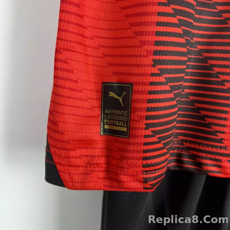 23-24 AC Milan Home Jersey Kids Kit(Jersey+Shorts) - detail