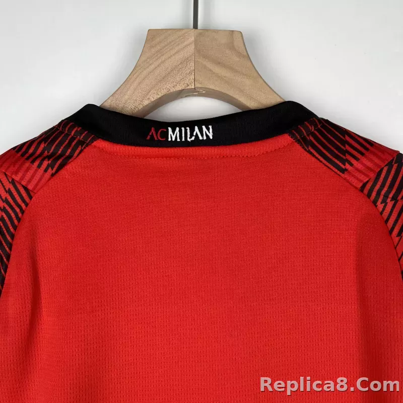 23-24 AC Milan Home Jersey Kids Kit(Jersey+Shorts) - detail