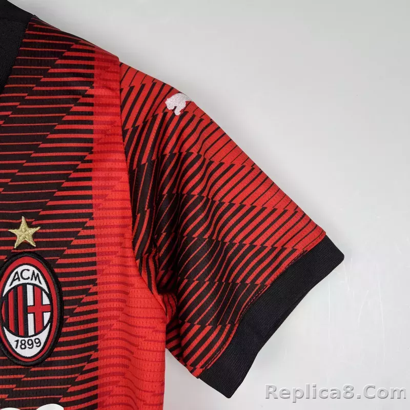 23-24 AC Milan Home Jersey Kids Kit(Jersey+Shorts) - detail