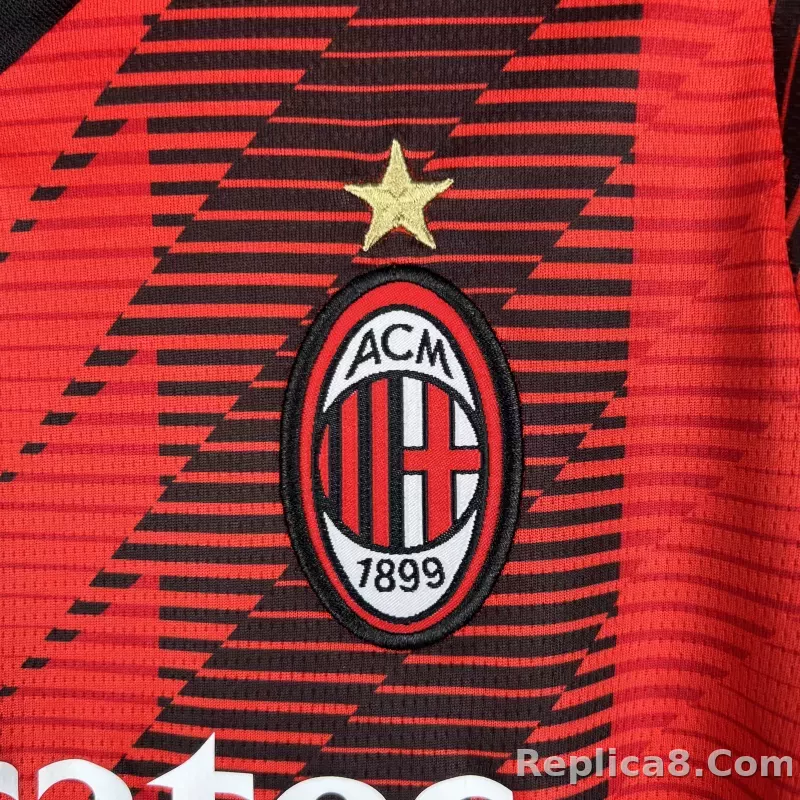 23-24 AC Milan Home Jersey Kids Kit(Jersey+Shorts) - detail