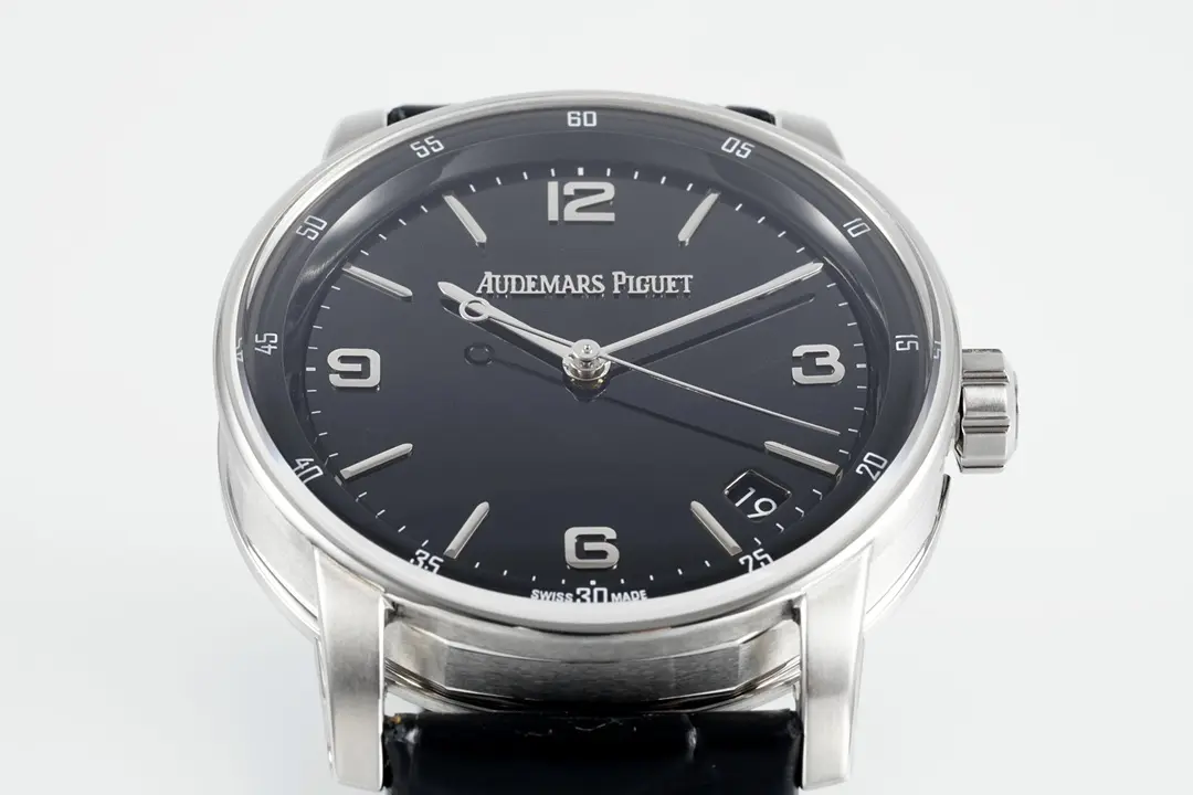watch Audemars Piguet CODE 11.59 Blue Dial Three-Hand Automatic Watch   41mm Stainless Steel Case with Black Leather Strap - gallery