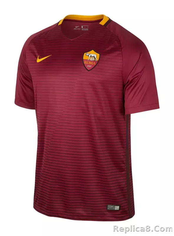 16-17 AS Roma Home Retro Soccer Jersey