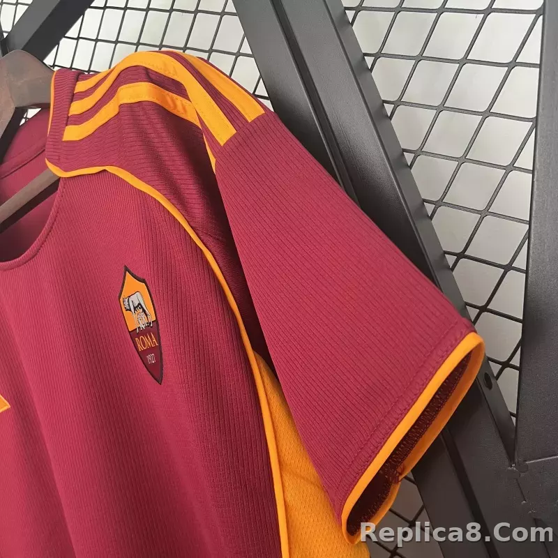 25-26 AS Roma Home Soccer Jersey - detail