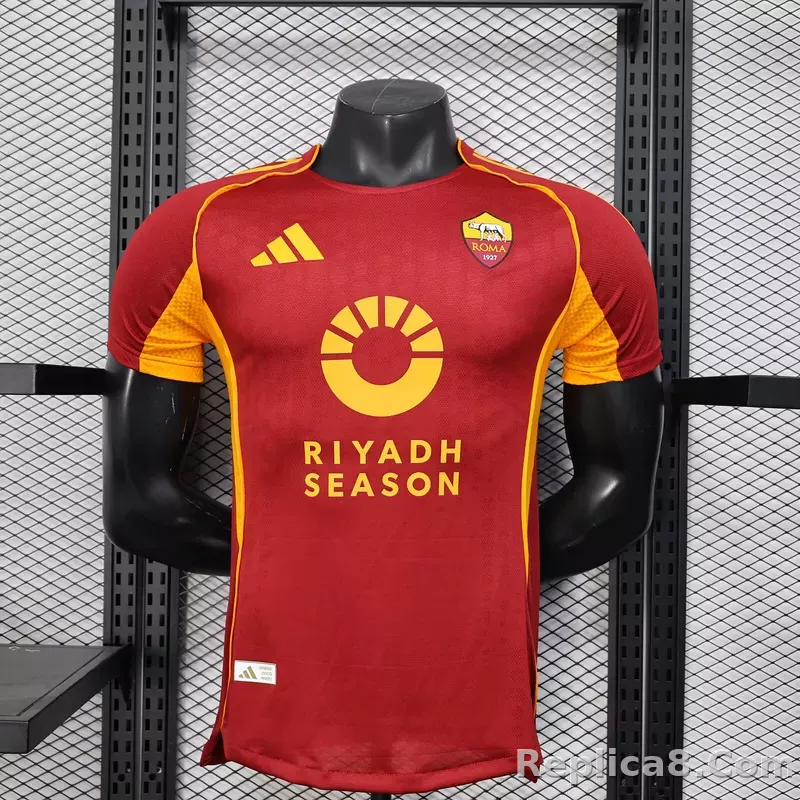 25-26 AS Roma Home Soccer Jersey Player Version