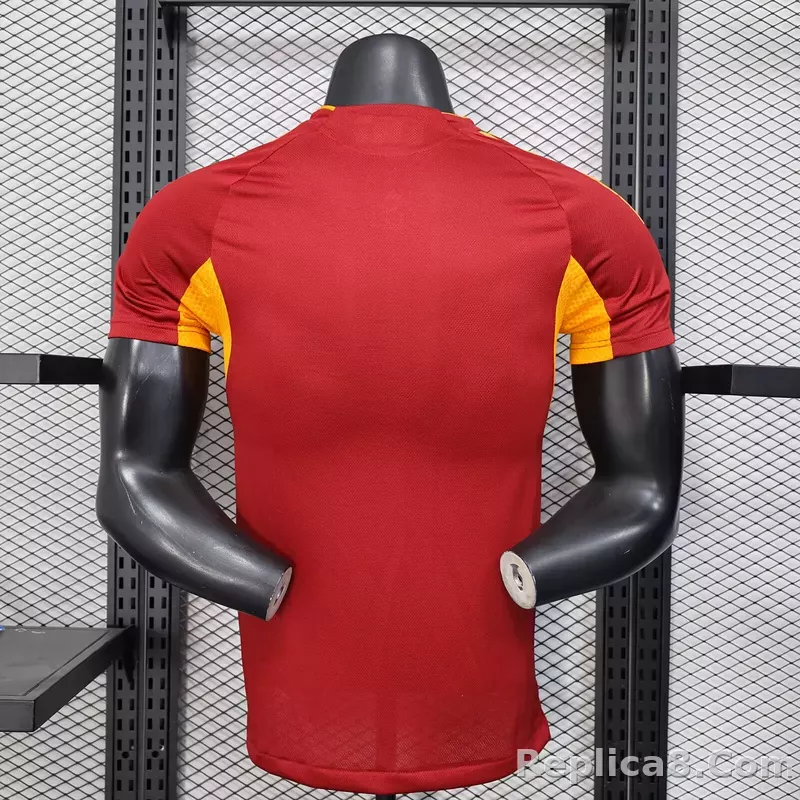 25-26 AS Roma Home Soccer Jersey Player Version - detail