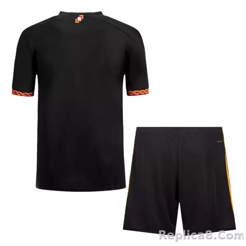 23-24 AS Roma Third Away Kit Jersey+Shorts - detail