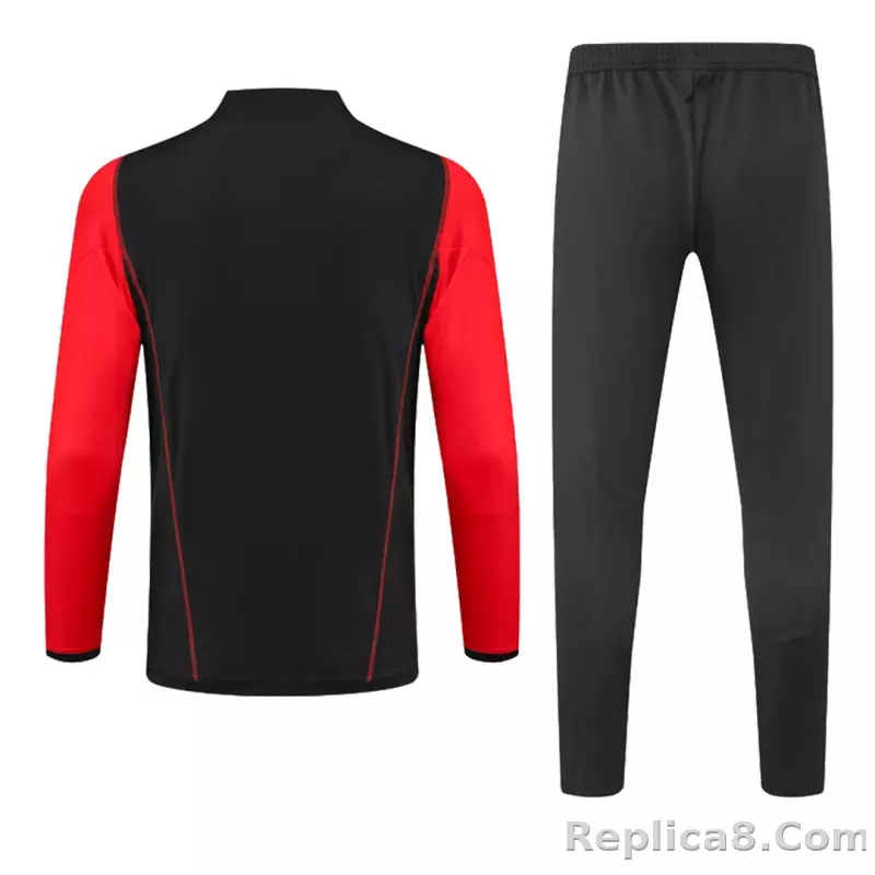 Roma Zipper Sweatshirt Kit(Top+Pants) Black 2023/24 - detail