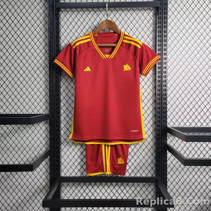 23-24 Roma Home Kids Kit Jersey+Shorts 2023/24