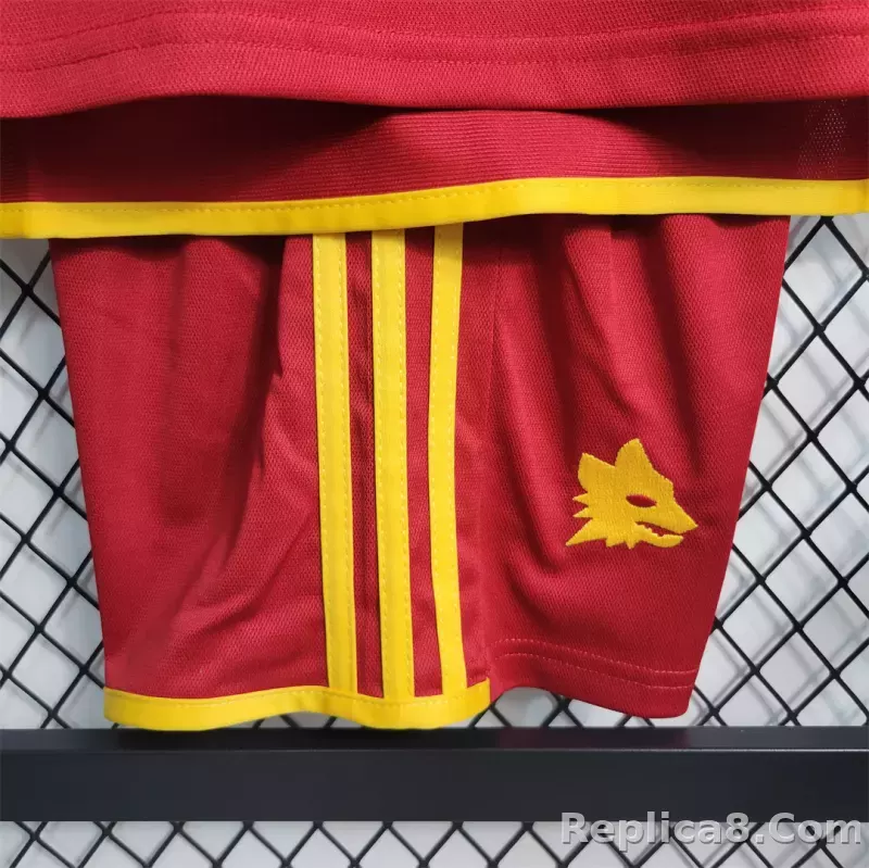 23-24 Roma Home Kids Kit Jersey+Shorts 2023/24 - detail