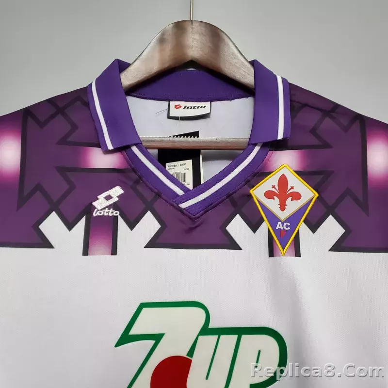 1992-1993 Fiorentina Soccer Away Jersey Retro Version - detail